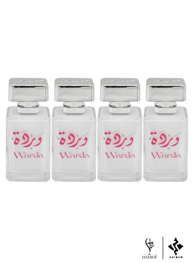 Ultimate Bundle Offer - Non Alcoholic Warda Water Perfume 50ml Unisex – Perfumes Gift Set – (Pack of 4)