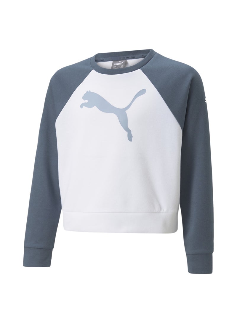 Modern Kids Girls Sports Crewneck Sweatshirt