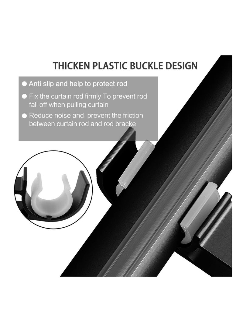 Curtain Rod Bracket Heavy Duty Curtain Rod Holders for Drapes Wall Heavy Duty KASTWAVE Single Decorative Drapery Rod Hooks Hanger