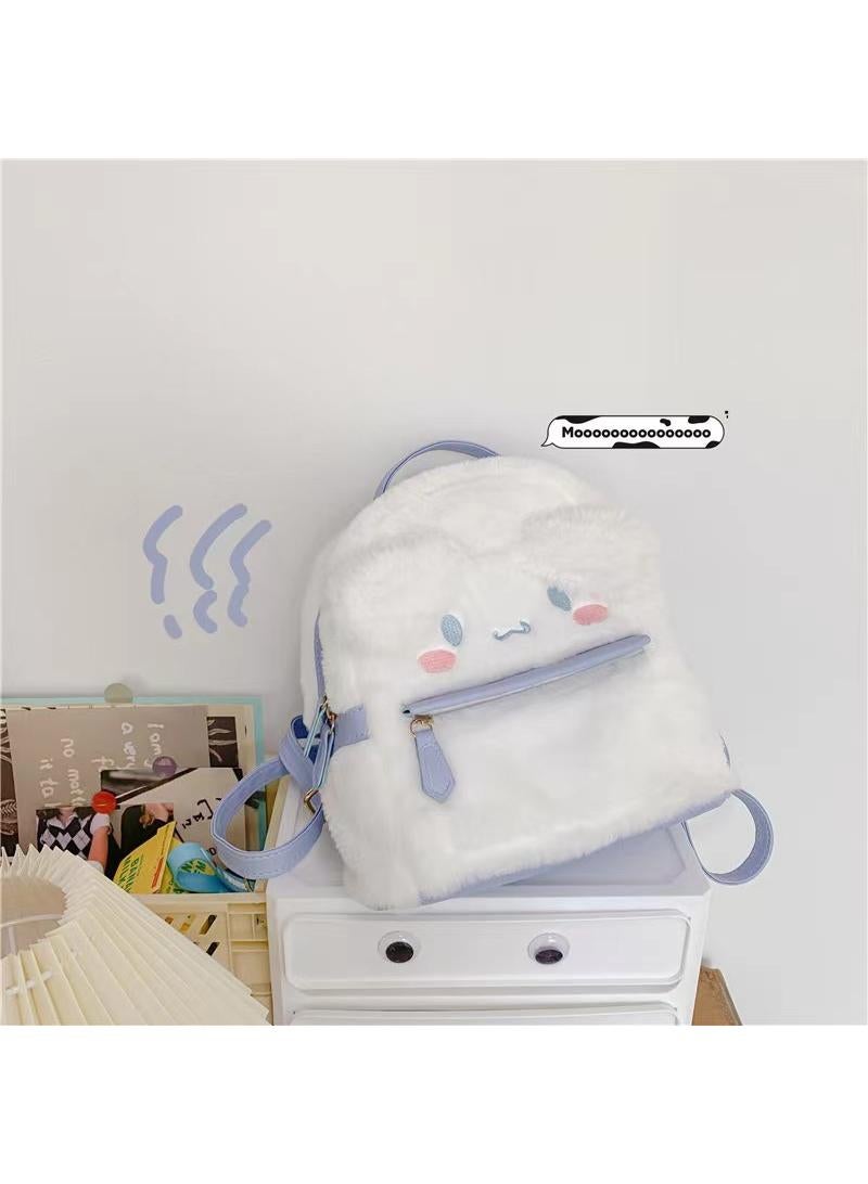 Kawaii Cinnamoroll Sanrio Cartoon Plush Backpack Student Sweet Style Large Capacity Backpack Anime Backpack