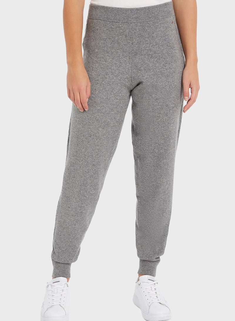 High Waist Knitted Sweatpants