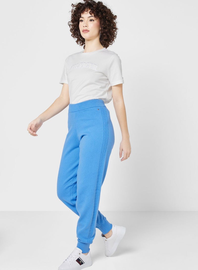 High Waist Knitted Sweatpants