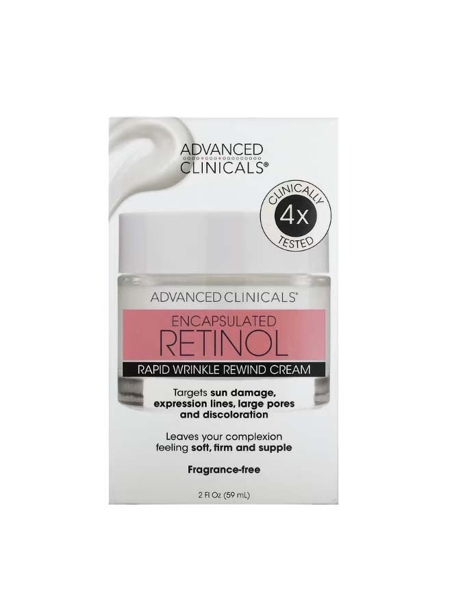 Encapsulated Retinol Rapid Wrinkle Rewind Cream Fragrance Free 2 fl oz 59 ml