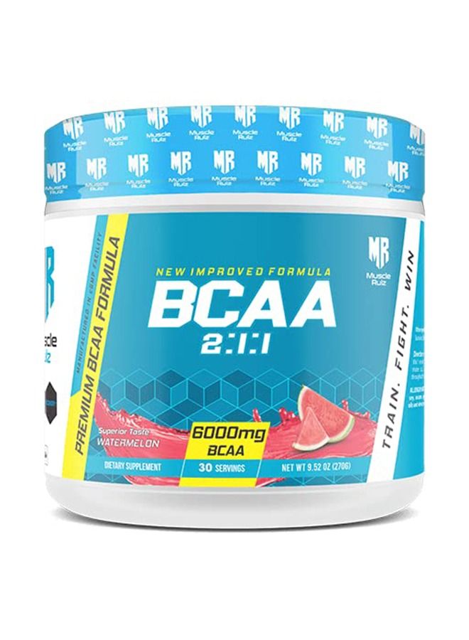 Muscle Rulz BCAA+B6-6000mg BCAA - 30 Servings (Watermelon)