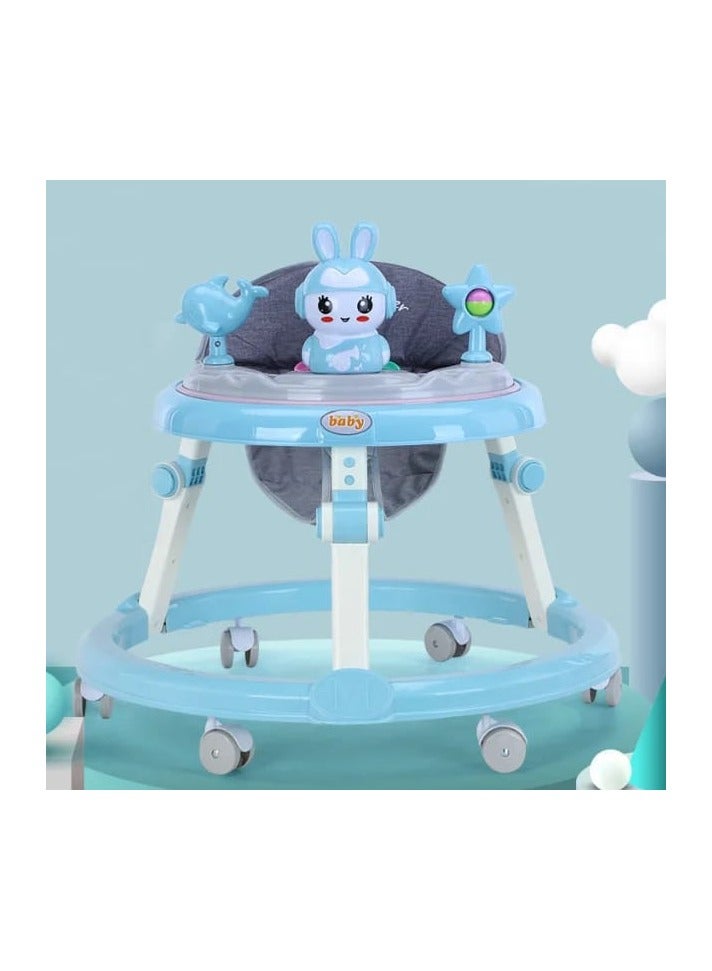 Pikkaboo RforRabbit Roll & Learn Baby Walker-Blue