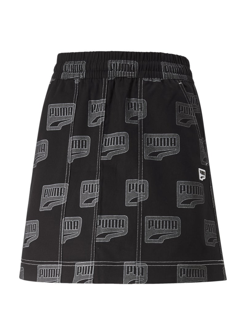 Downtown All-Over-Print Womens Mini Skirt