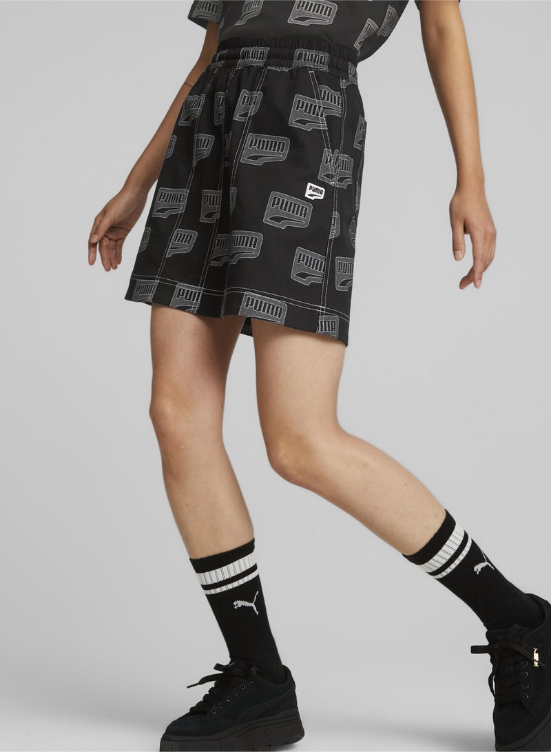 Downtown All-Over-Print Womens Mini Skirt