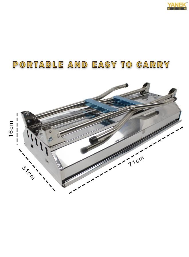 Stainless Steel Folding BBQ Camping Grill Large