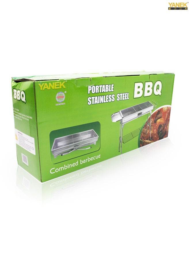 Stainless Steel Folding BBQ Camping Grill Large