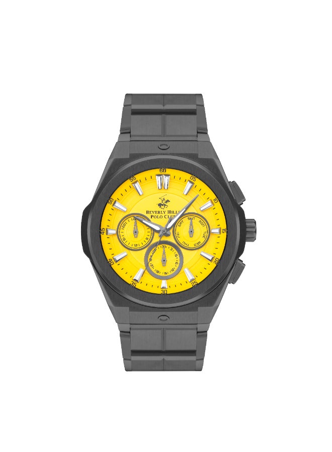 BEVERLY HILLS POLO CLUB Men's Multi Function Yellow Dial Watch - BP3406X.080
