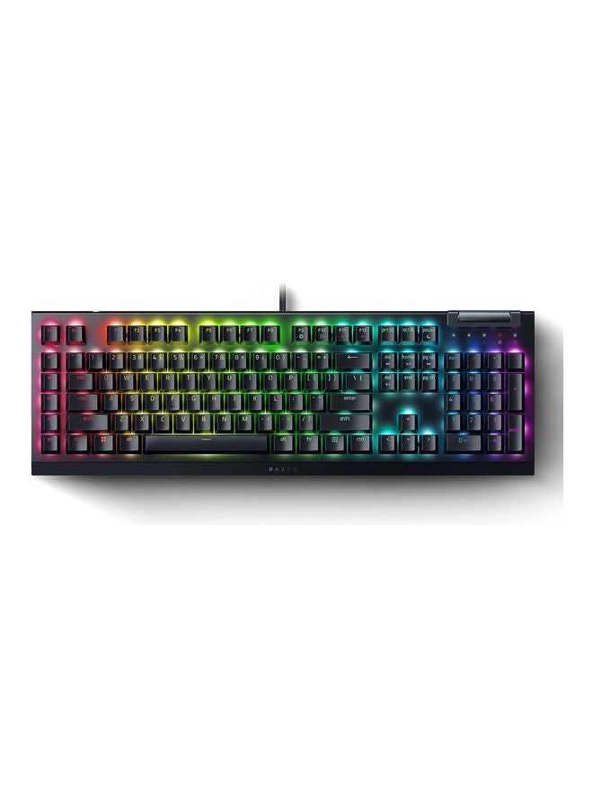 BlackWidow V4 X - Mechanical Gaming Keyboard, Arabic Layout, Green Switches Tactile & Clicky, 6 Dedicated Macro Keys, Chroma RGB, Doubleshot ABS Keycaps - Black