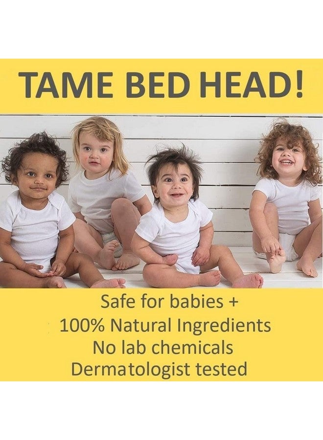 Allnatural Hair Taming Cream For Kids Frizz & Flyaway Control Coconut Oil & Jojoba Leavein Safe For Babies & Toddlers Nongreasy 3.38 Fl Oz (Bundle Of 2)