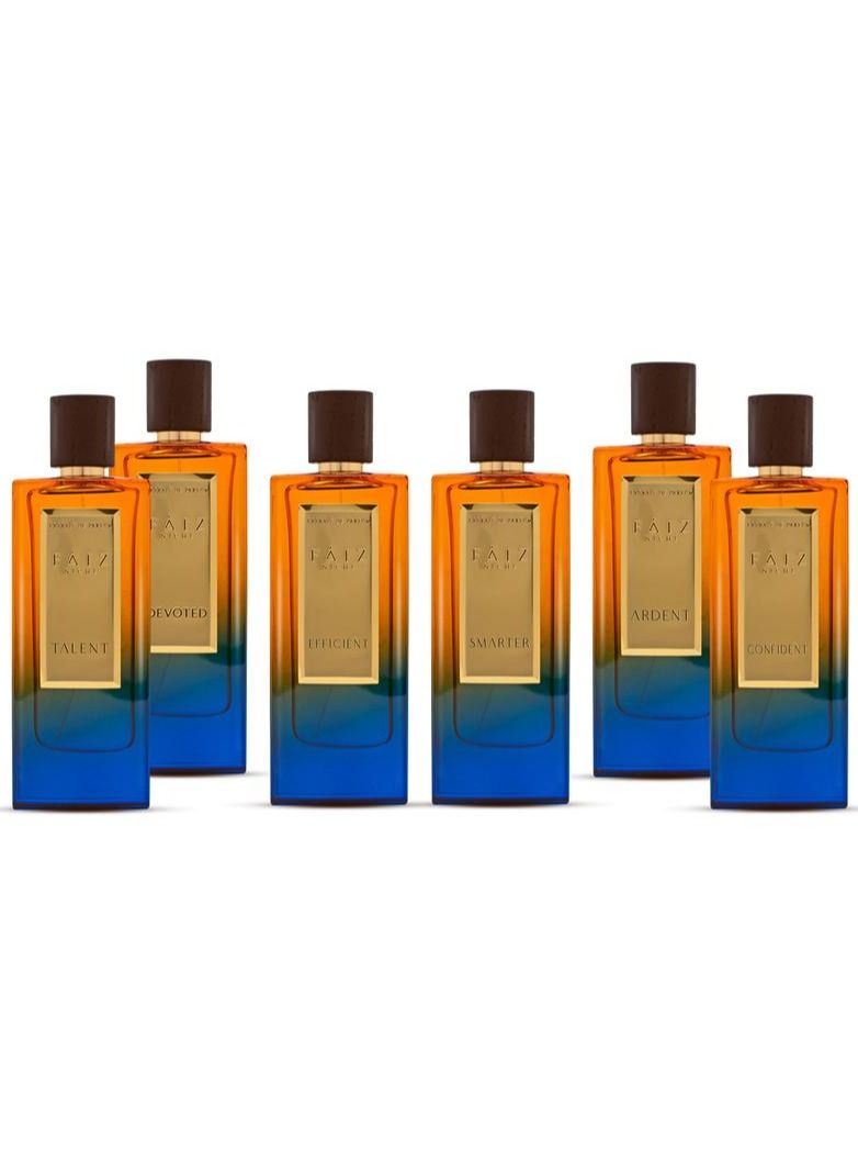 Faiz Niche Premium Collection Premium Perfume Gift Set for Men and Women Pack of 6x80ML