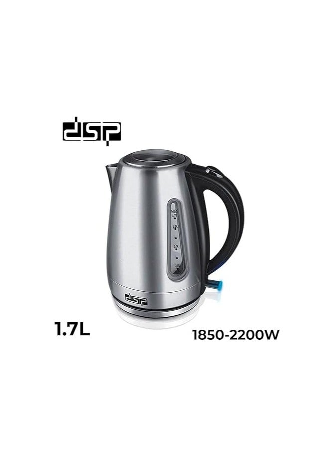 DSP Metal electric kettle KK1137 1.7 L 1800-2200w black