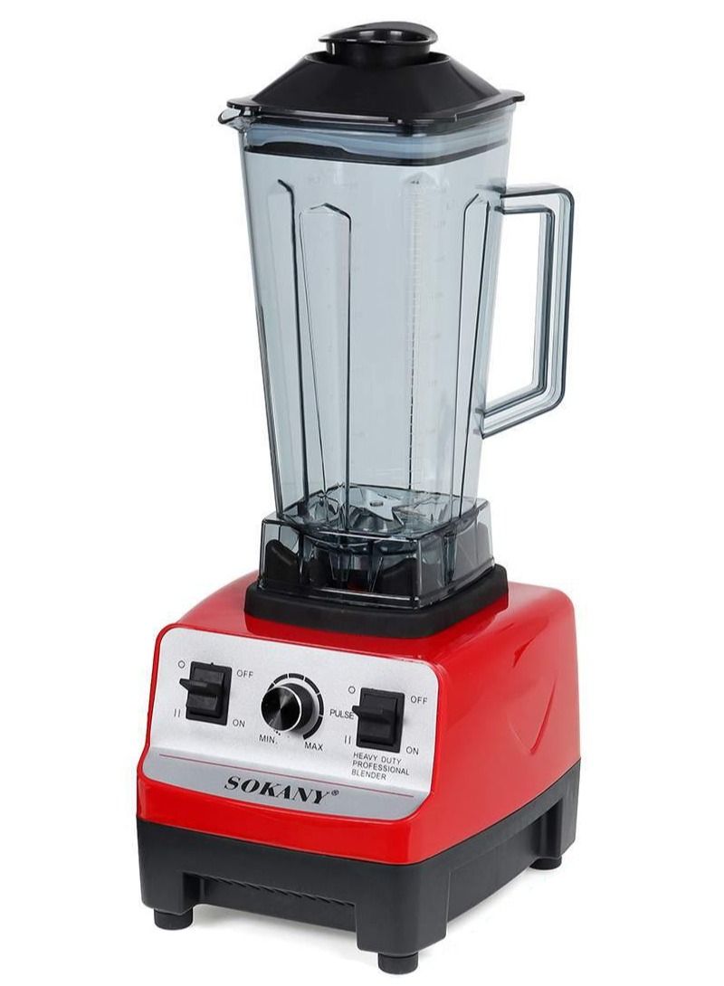 4500W Blender 2L Single Jar for Greens, Soybean, Milk, Corn, Soup, Fruits, Spices SK-444 Red