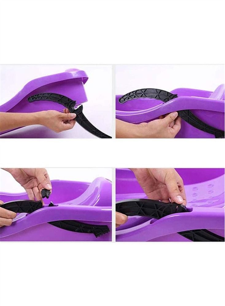 Outdoor Sports Plastic Skiing Boards Sled Luge Snow Grass Sand Board Ski Pad Snowboard With Rope For Double Person