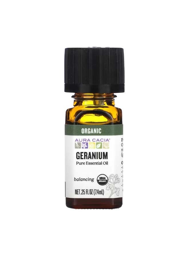 Organic Pure Essential Oil Geranium 0.25 fl oz 7.4 ml