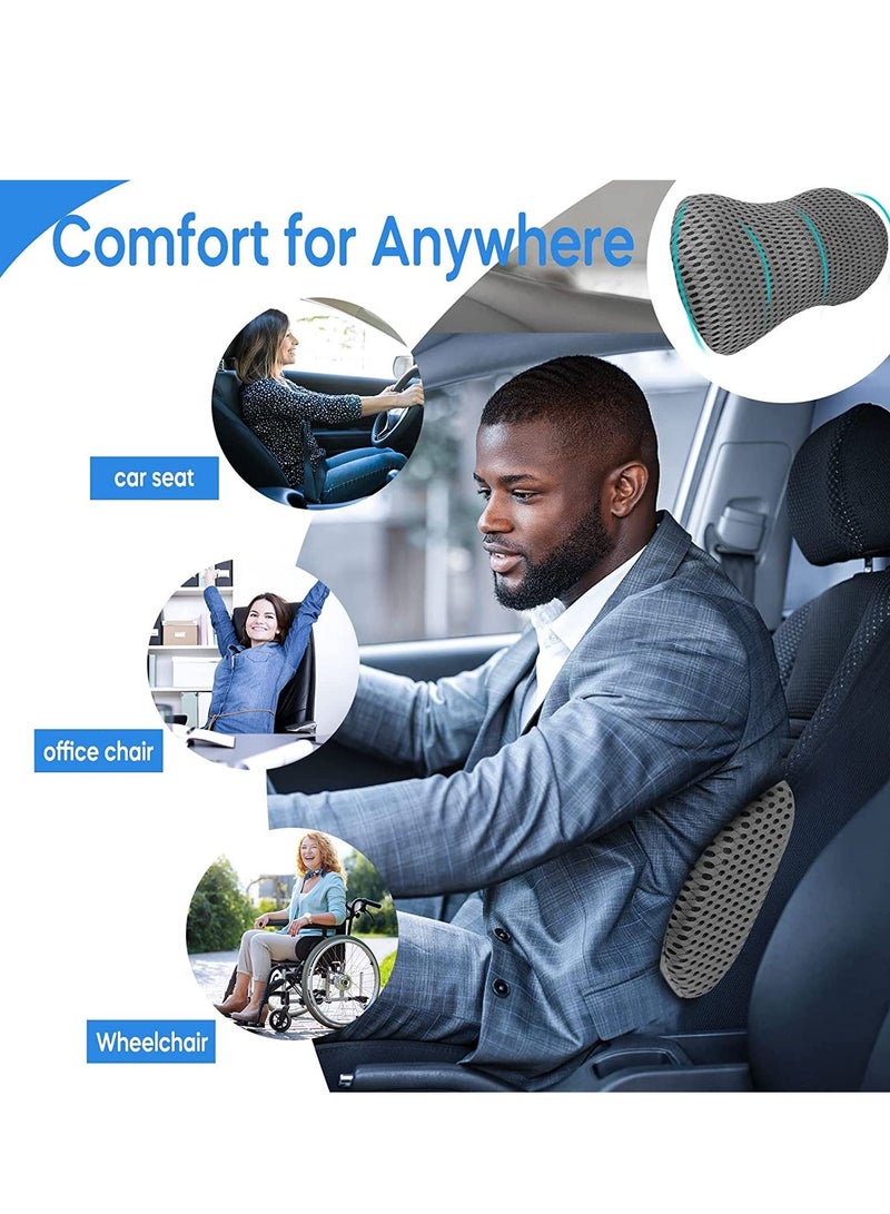 Support Pillow for Sleeping Memory Foam Neo Cushion Back Lower Pain Relief Waist Mom Office Chair Car Bed