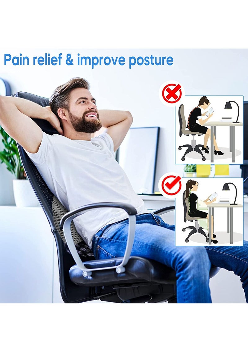 Support Pillow for Sleeping Memory Foam Neo Cushion Back Lower Pain Relief Waist Mom Office Chair Car Bed