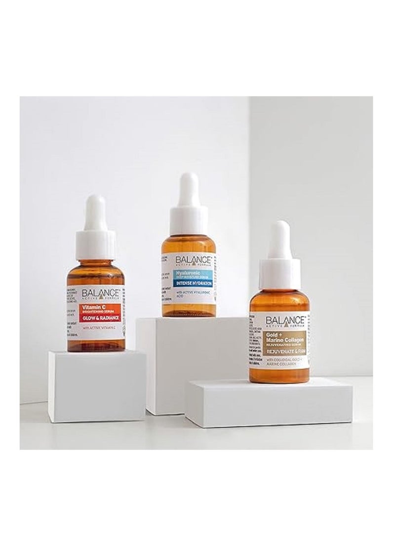 Balance Active Formula The Mighty Three 3 x 30ml Breakthrough Active Ingredients Visible Results Three Targeted Serums That You Can Layer Together Or Use Individually.