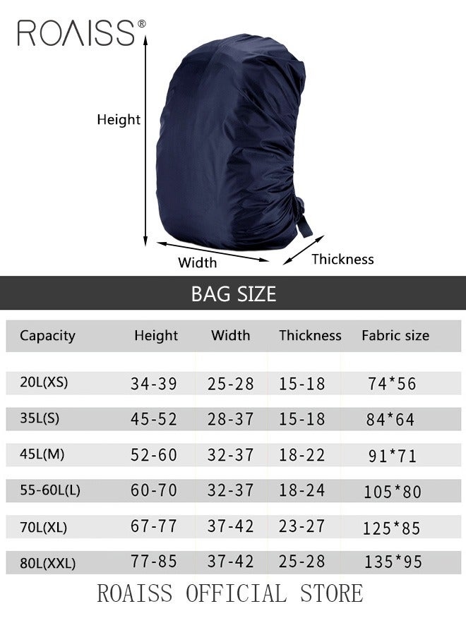 Waterproof Backpack Rain Cover and Dust Cover Multiple Size Combinations to Meet Various Needs Fabric with Waterproof Index of 2000+ for Protection Against Outdoor Heavy Rain