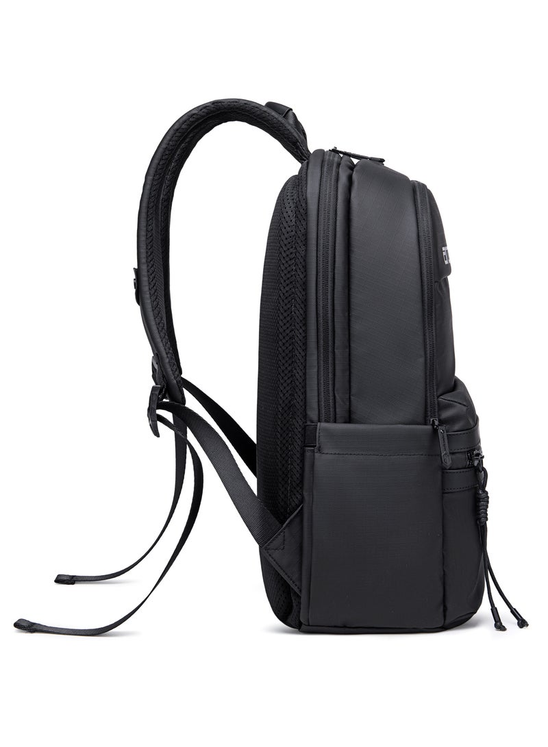 Premium Laptop Shoulder Backpack Water/Scratch Resistant Daypack for Men and Women B00536 Black