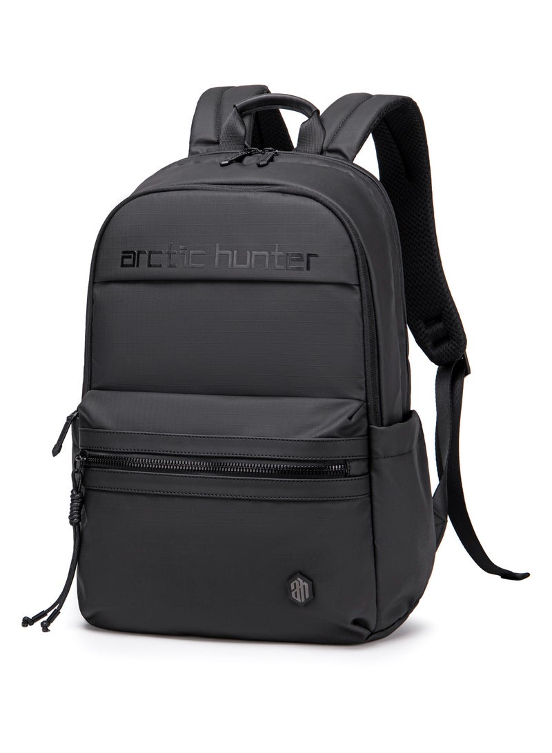 Premium Laptop Shoulder Backpack Water/Scratch Resistant Daypack for Men and Women B00536 Black