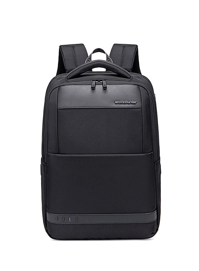 Classic Business Travel Backpack School Shoulder Book Laptop Bag with Laptop Compartment for Men and Women B00498 Black