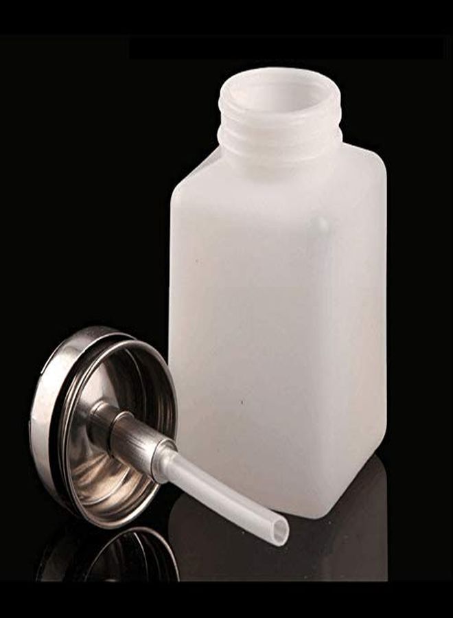 2Pcs 200Ml Nail Polish Remover Bottles Pump Dispenser Bottle Alcohol Liquid Press Pumping Dispenser Empty Bottle For Nail Polish And Makeup Remover (Square)