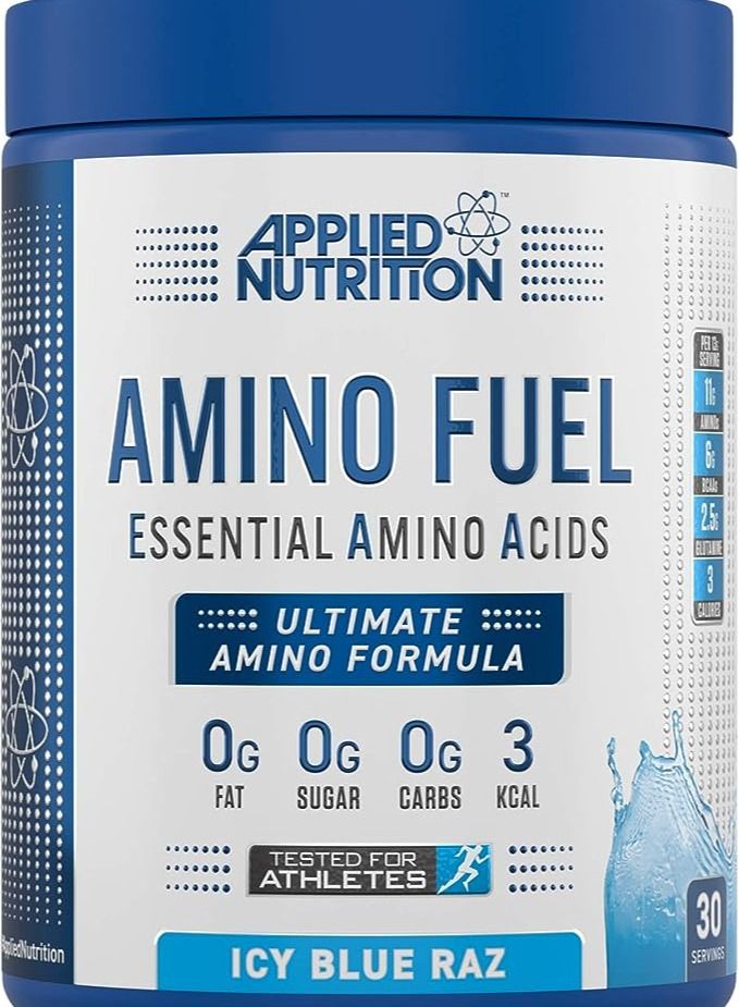 Applied Nutrition Amino Fuel, Essential Amino Acids Powder390g, 30 Servings Icy Blue Raz Flavor