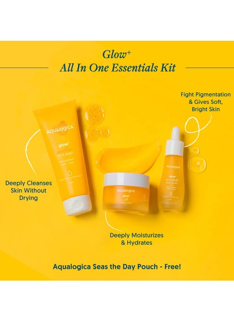 Aqualogica Kit Face Wash 100g Face Serum 3Oml Gel Moisturizer 50g Pack of 3