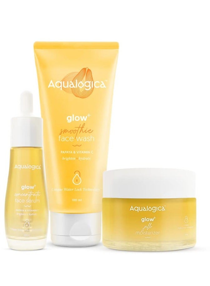 Aqualogica Kit Face Wash 100g Face Serum 3Oml Gel Moisturizer 50g Pack of 3
