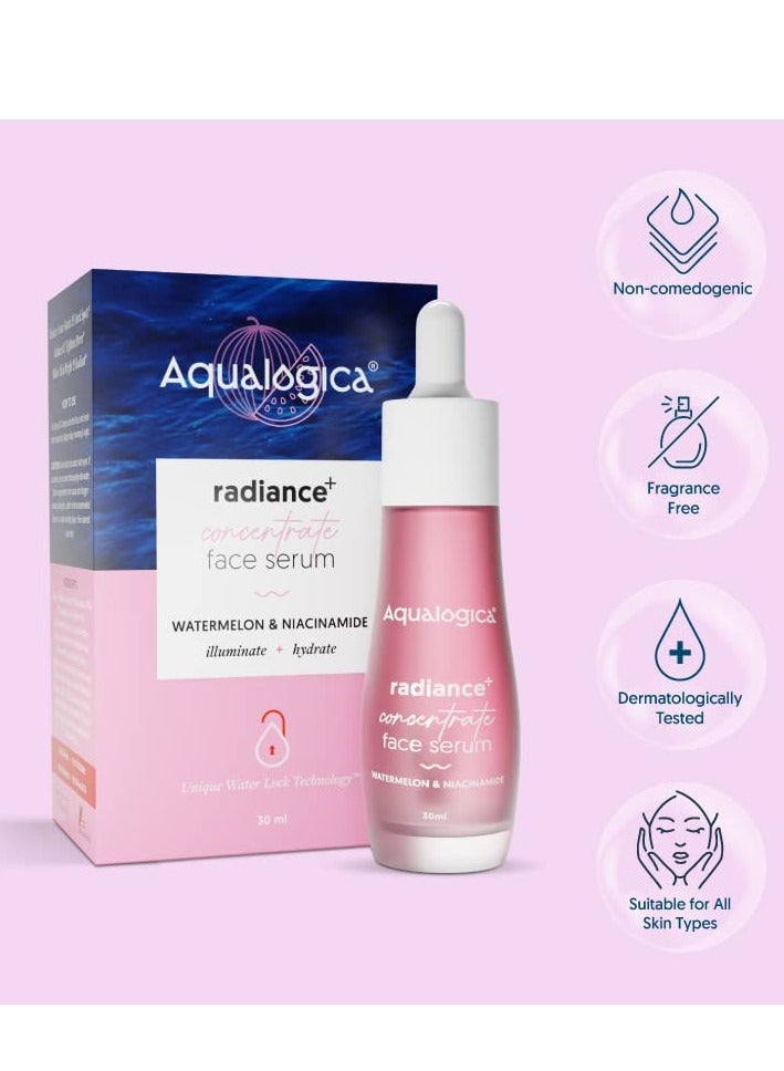Aqualogica Concentrate Face Serum with Watermelon Radiant Look For Glowing Oily and Dry Skin 30ml