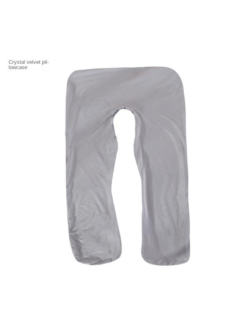 U-Shaped Full Body Pregnancy Crystal Velvet Pillow Cover 70x130cm