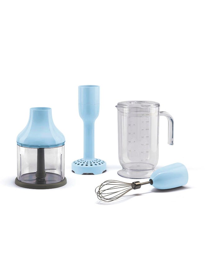Hand Blender With Accessories HBF02PBUK Blue/Clear