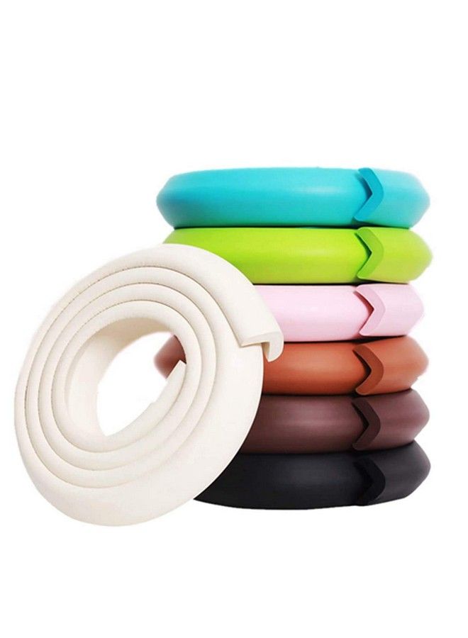 Pack Of 3 Baby Safety Strip Furniture Edge Guard Cushion Corner Cover 2 Meter 6.5 Feet Tape Infant Bump Protector (Ushape_White)