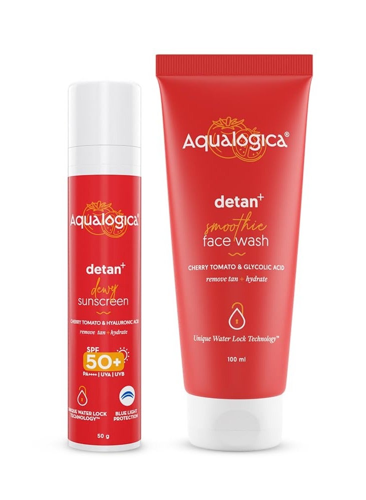Aqualogica Brighter Skin Combo Face Wash 100g Sunscreen 50g