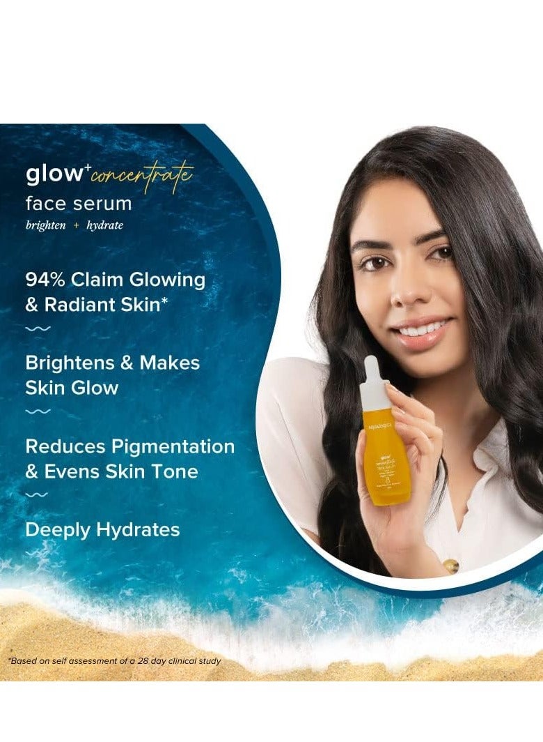 Aqualogica Glow Concentrate Vitamin C Face Serum with Hyaluronic Acid Vitamin C Papaya Glow Serum Skin Brightening Non Sticky 30ml