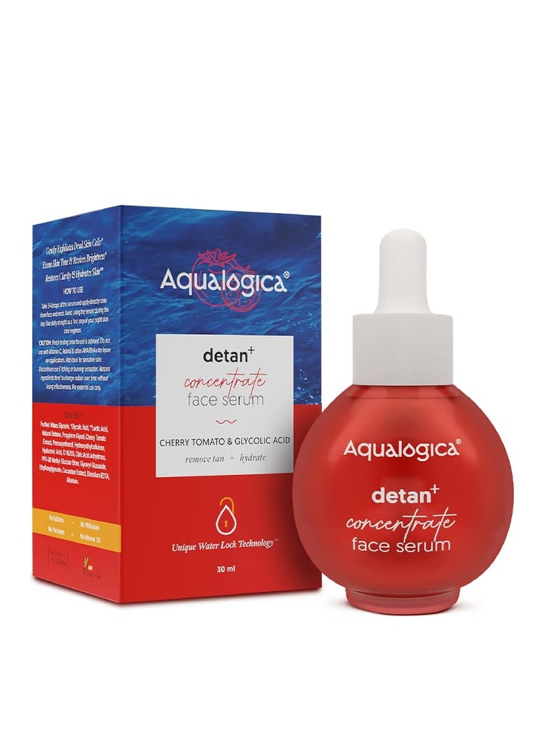 Aqualogica Concentrate Face Serum With Cherry Tomato Glycolic Acid for Tan Removal 30ml