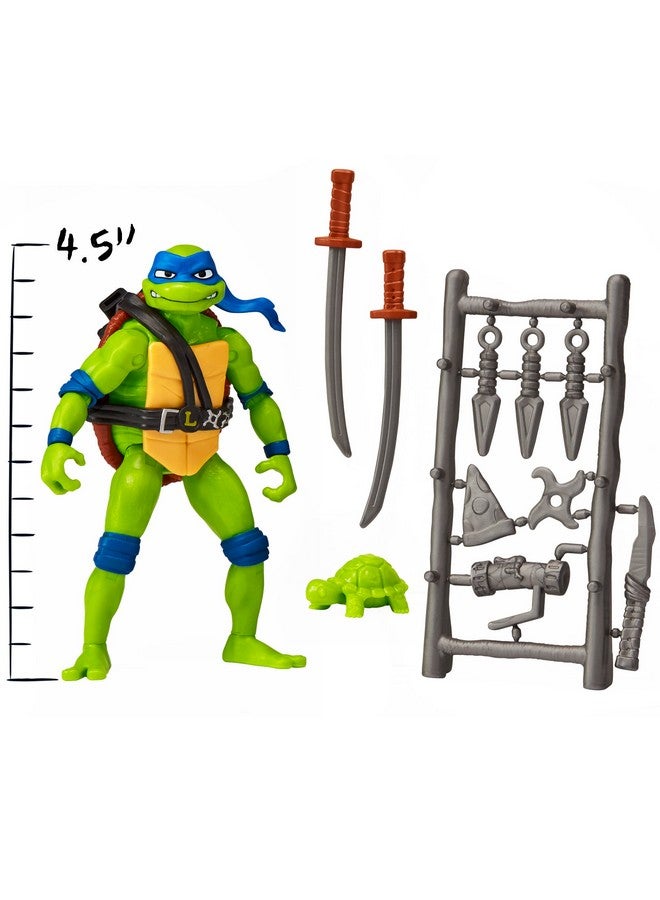 : Mutant Mayhem 4.5” Leonardo Basic Action Figure By Playmates Toys