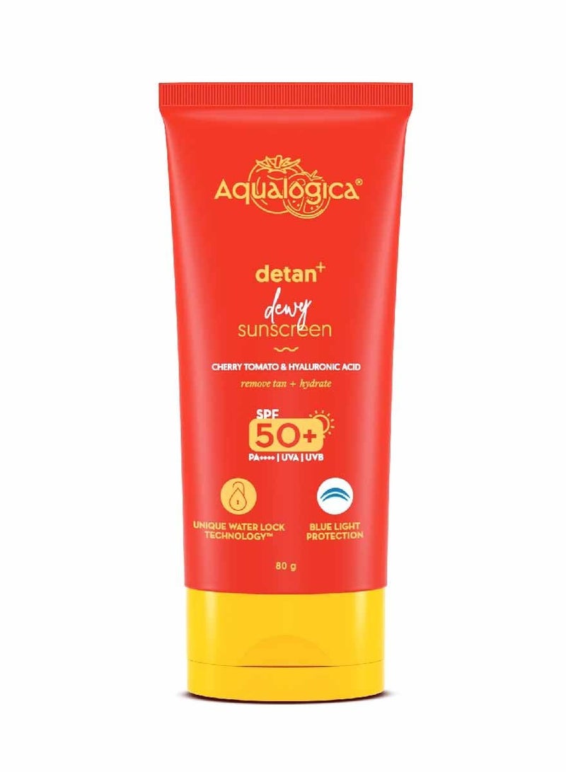 Aqualogica Dewy Sunscreen with Cherry Tomato Hyaluronic Acid 80g