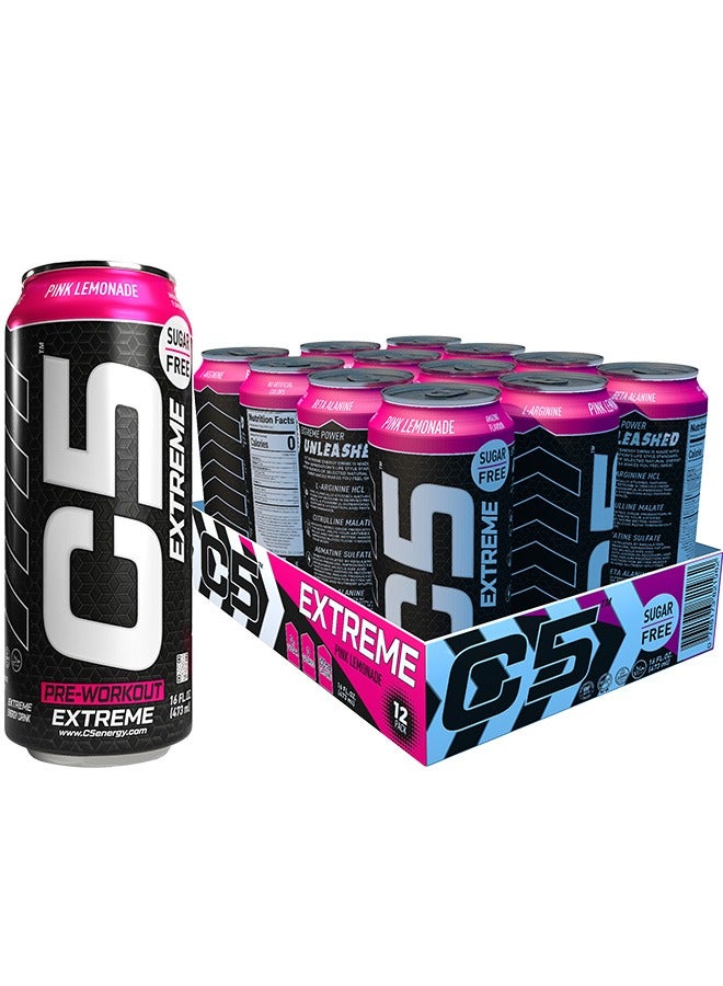C5 Extreme Pink Lemonade Pre-Workout (Full Box 12 Cans)