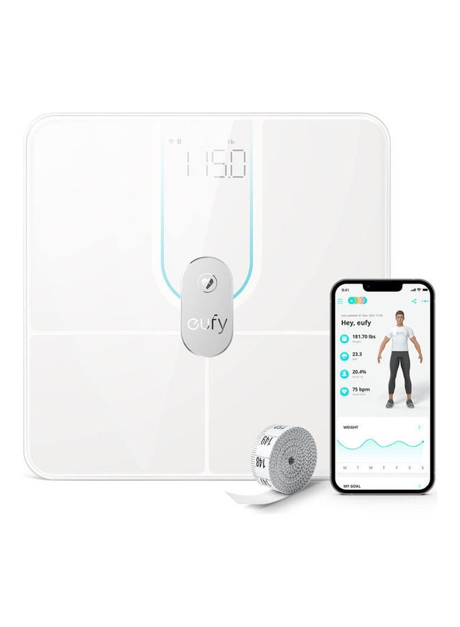 Smart Scale P2 Pro, Weight Scale With Wi-fi, Bluetooth, 16 Measurements Including Weight, Heart Rate, Body Fat, Bmi, Muscle And Bone Mass, 3d Virtual Body Mode, 50 G/0.1 Lb