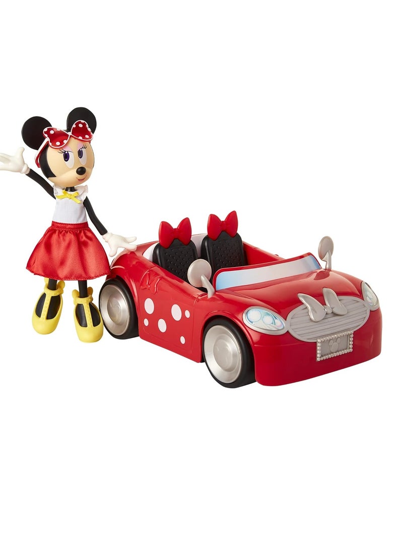 Disney Drive 'N Style Minnie Mouse Doll and Minnie Cooper Car, Multicolor