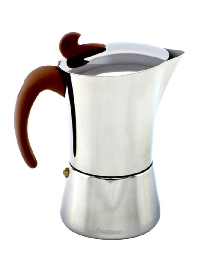 Espresso Maker Stovetop Stainless Steel For 9 Cups With Bakelite Handle 540.0 ml Silver/Brown