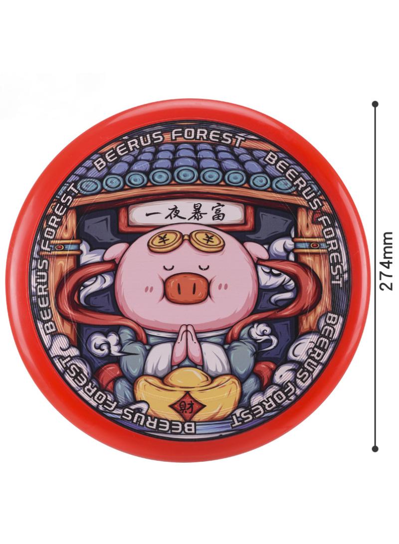 Outdoor sports 175 grams Frisbee, cartoon character graphics glow-in-the-dark flying saucer Red C