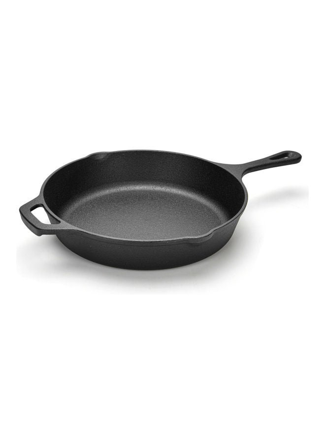 Cast Iron Frying Pan With Helper Handle Black 5.4 x 26cm