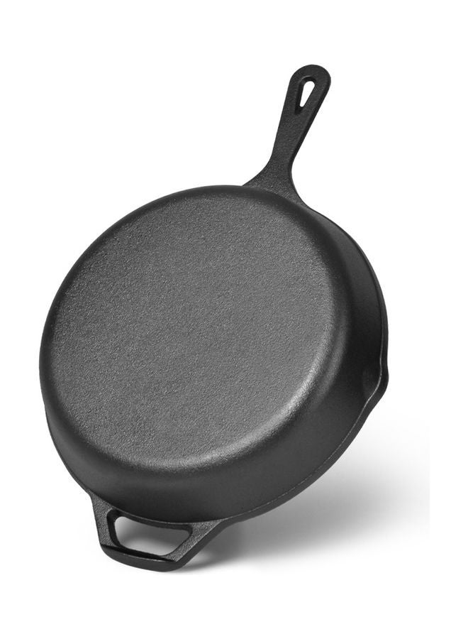 Cast Iron Frying Pan With Helper Handle Black 5.4 x 26cm