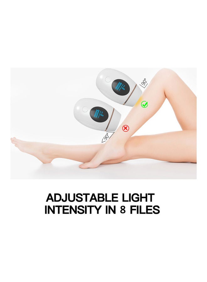 IPL Laser Epilator Hair Removal Machine With Glasses And Scraper White 129  x  82  x  47ml