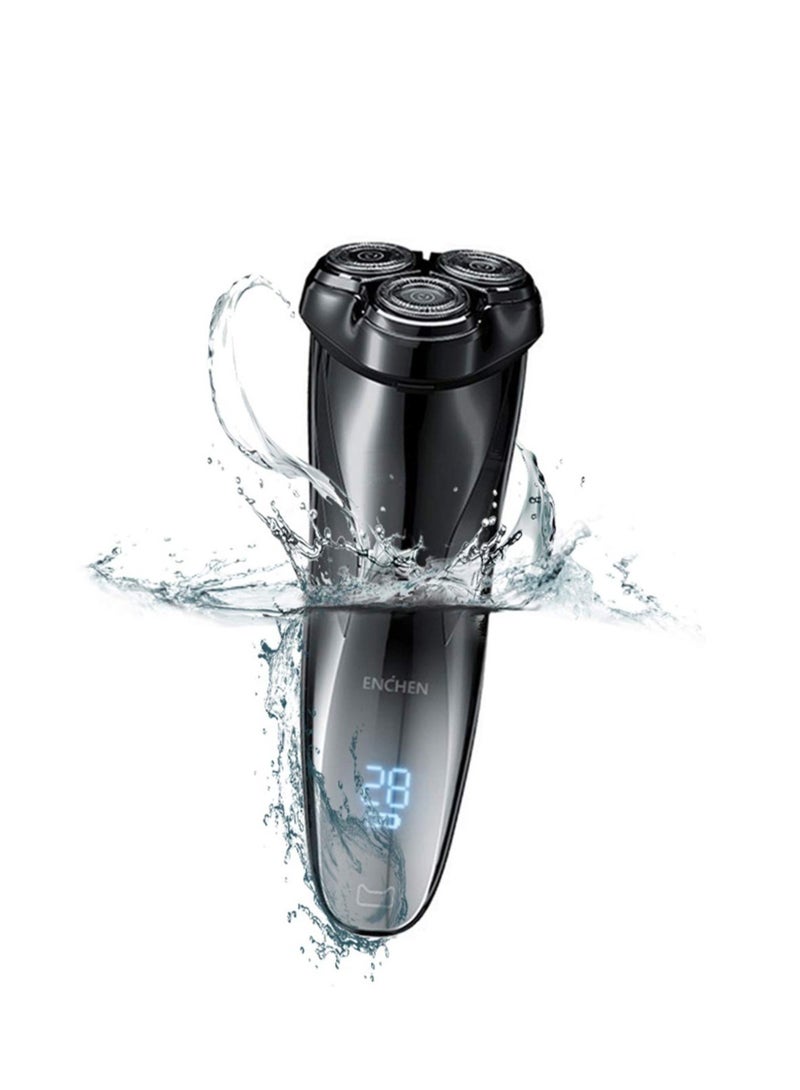 Blackstone 3 Electric Shaver, 3D Floating Head, 5w Power, Rechargeable Rotary Razor, USB Type-C Charging,IPX7 Waterproof